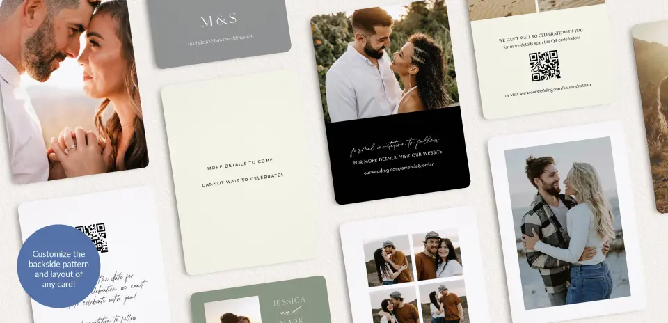 Back of Save the Date Card