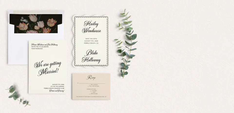 Front of Save the Date Card