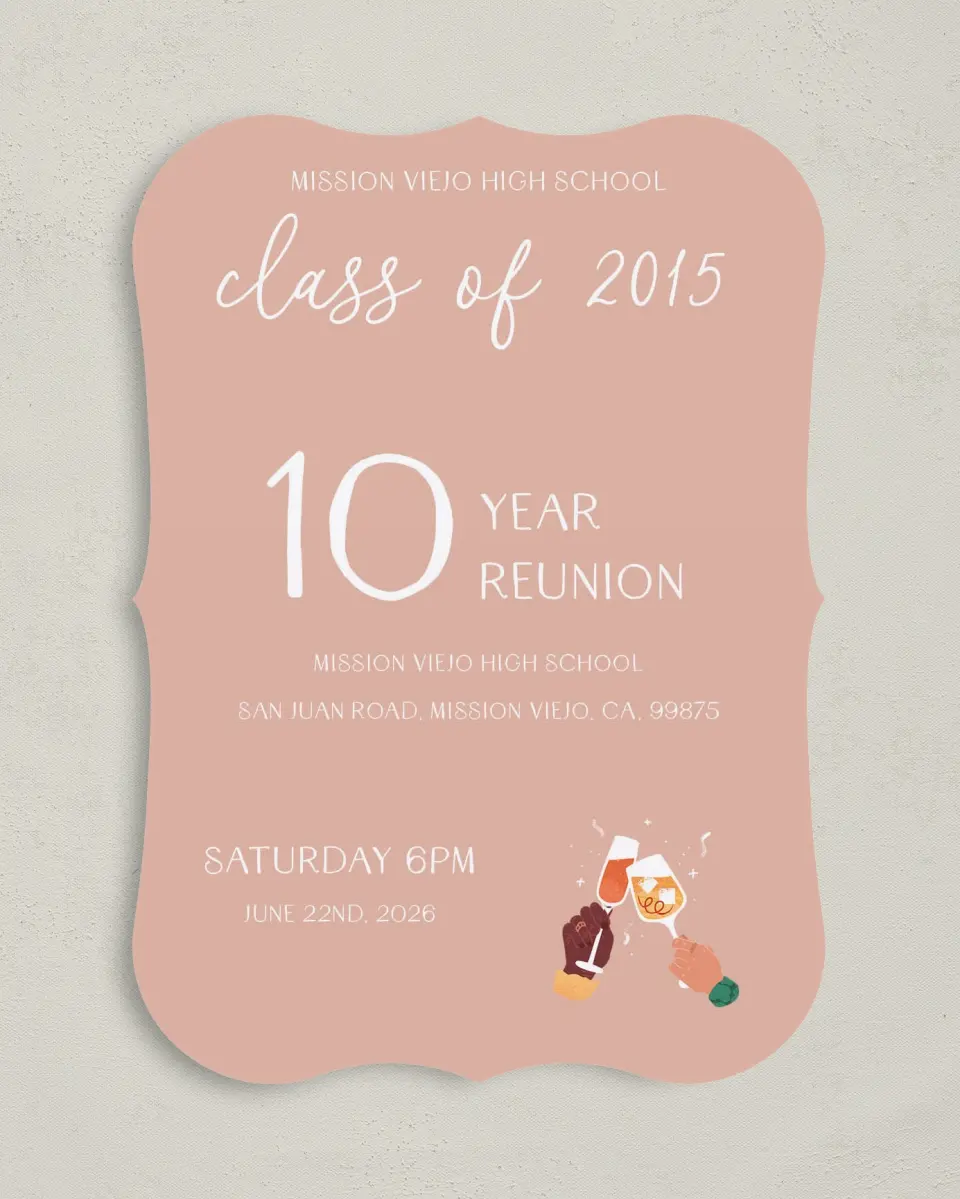 This is a 5" x 7" Class Reunion called Beautiful Belonging printed in full color on Premium Smooth paper