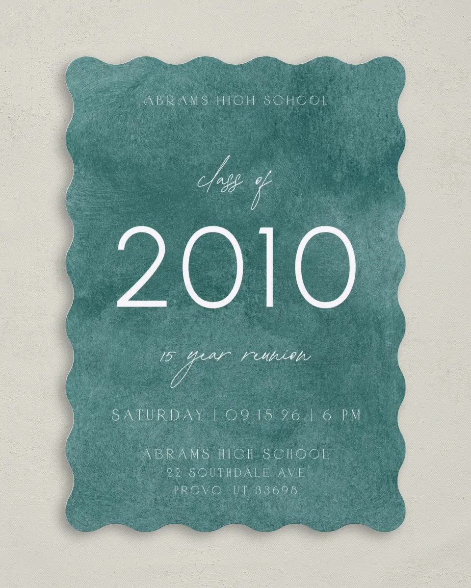This is a 5" x 7" Class Reunion called Blended Bonds printed in full color on Premium Smooth paper