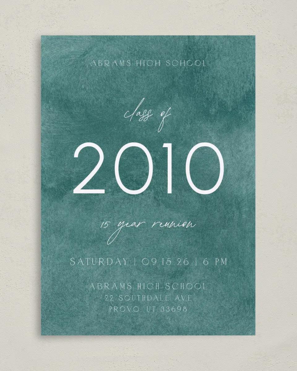 This is a 5" x 7" Class Reunion called Blended Bonds printed in full color on Premium Smooth paper
