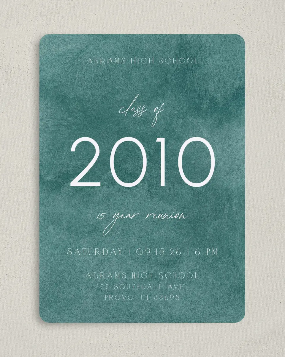 This is a 5" x 7" Class Reunion called Blended Bonds printed in full color on Premium Smooth paper