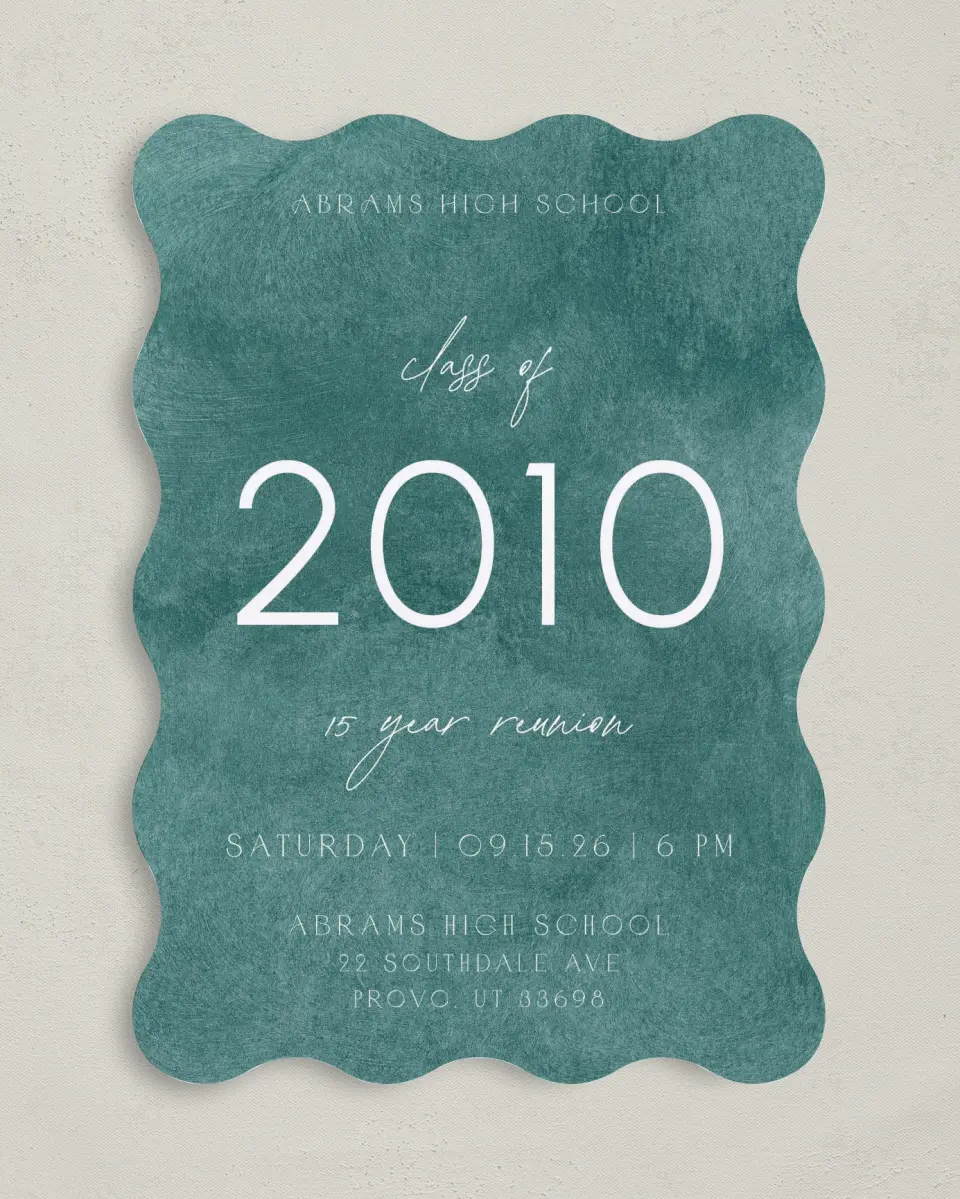 This is a 5" x 7" Class Reunion called Blended Bonds printed in full color on Premium Smooth paper