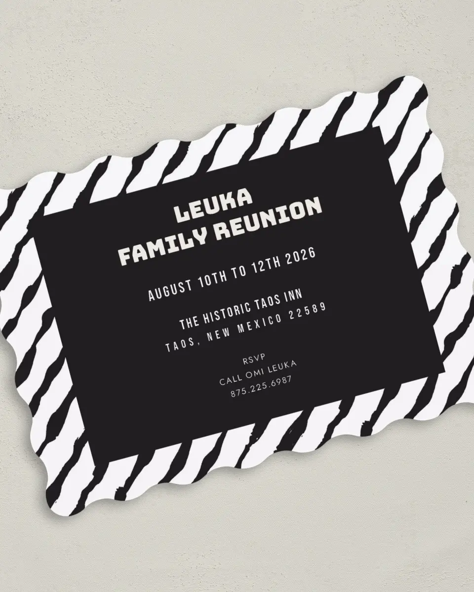 This is a 5" x 7" Family Reunion called Gather and Reunite printed in full color on Premium Smooth paper