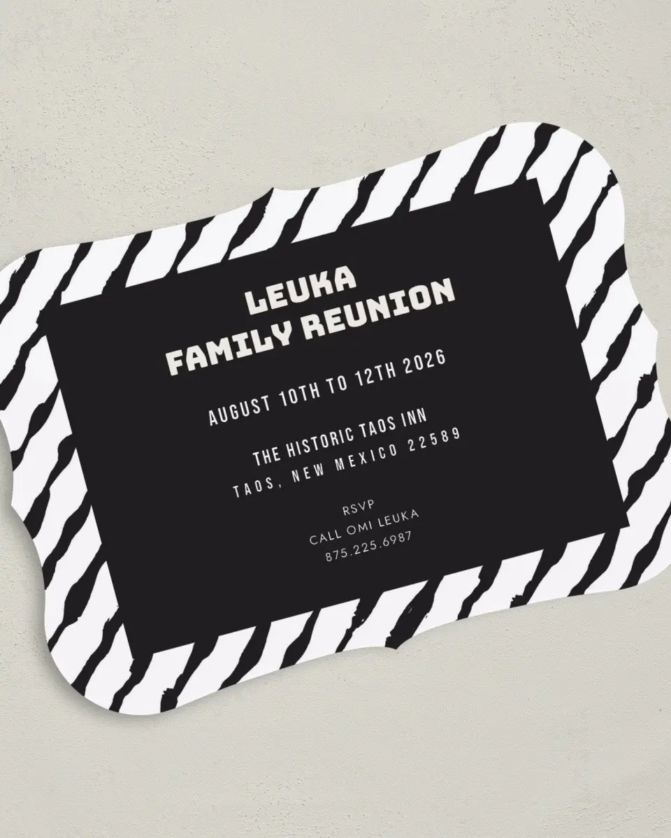 This is a 5" x 7" Family Reunion called Gather and Reunite printed in full color on Premium Smooth paper