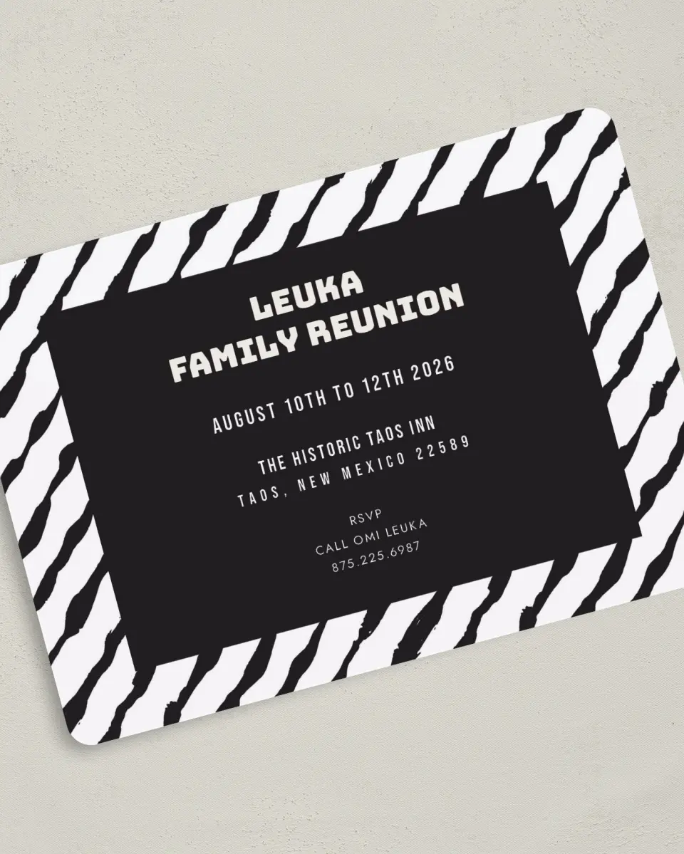 This is a 5" x 7" Family Reunion called Gather and Reunite printed in full color on Premium Smooth paper