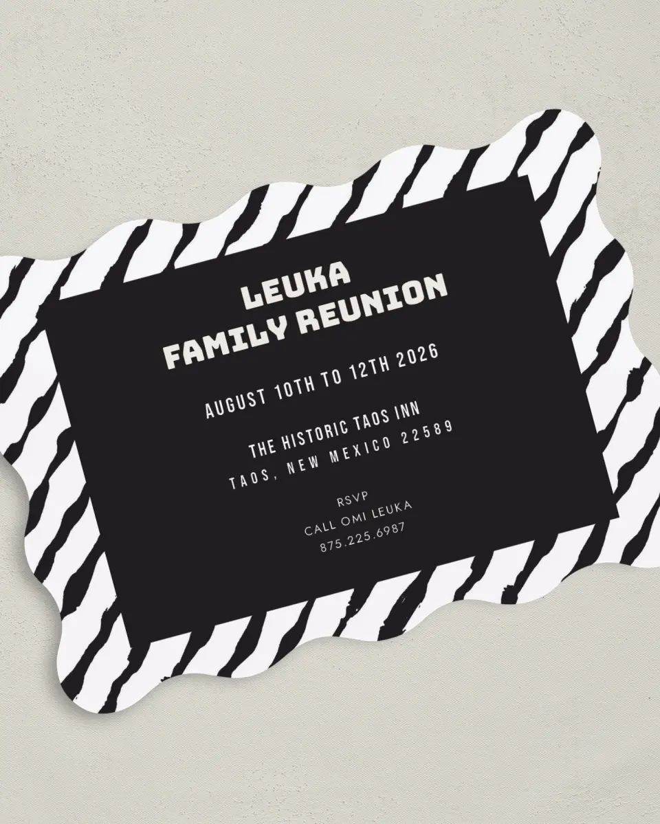This is a 5" x 7" Family Reunion called Gather and Reunite printed in full color on Premium Smooth paper