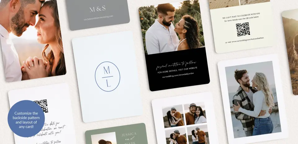 Back of Save the Date Card
