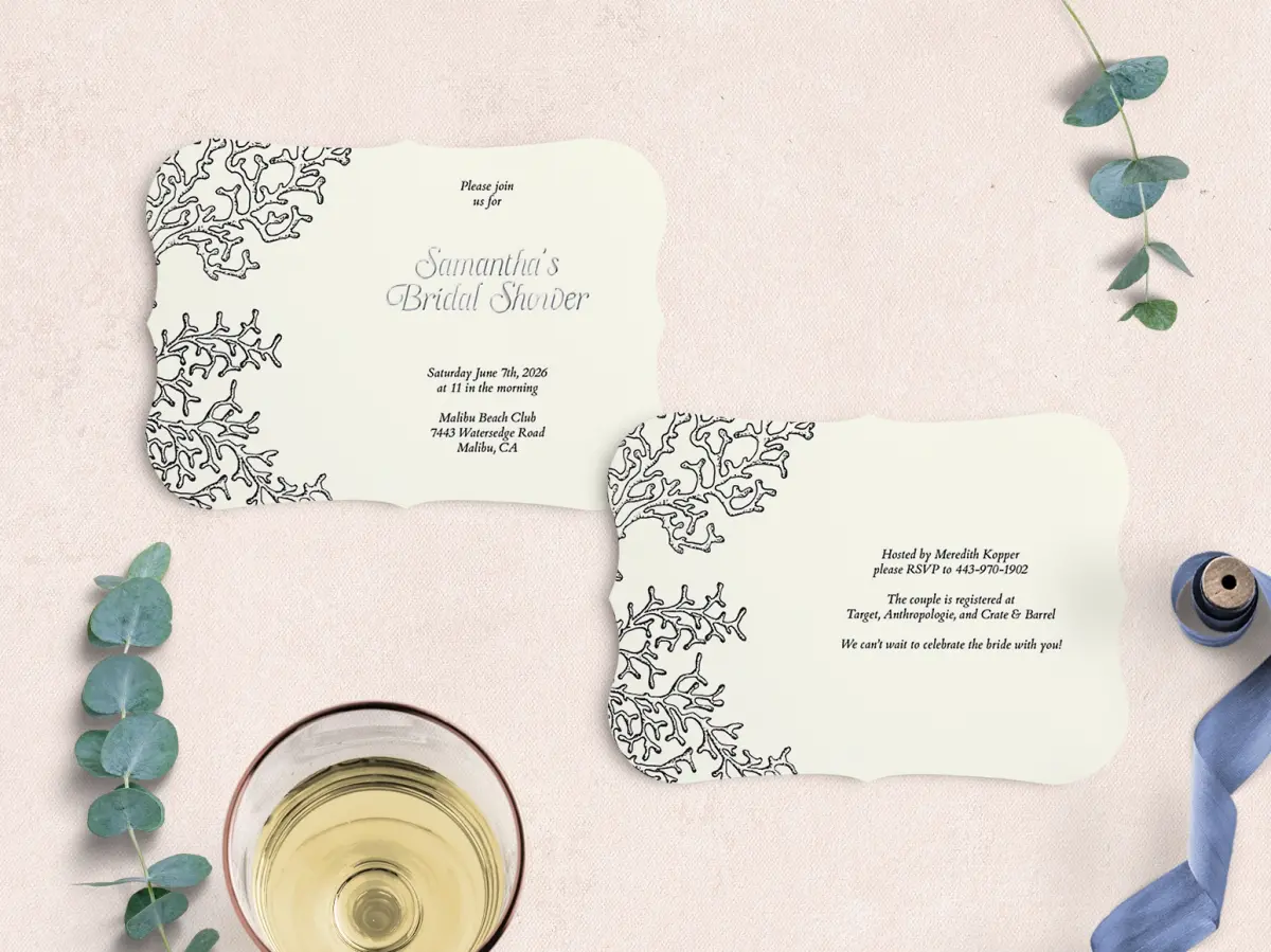 Save the Date Card with Optional Guest Addressing Service