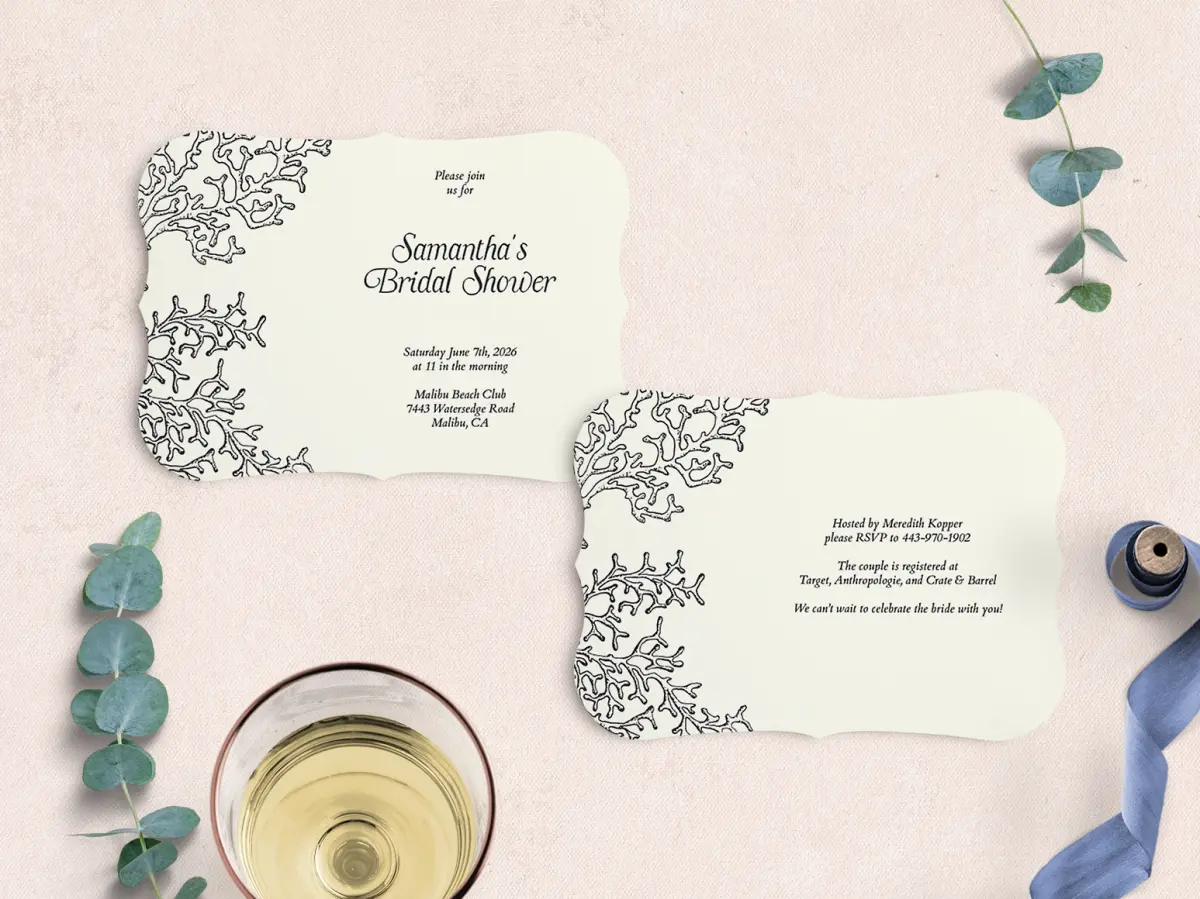 Save the Date Card with Optional Guest Addressing Service