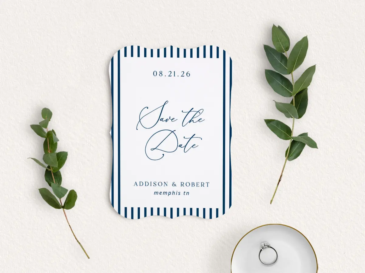 Save the Date Card with Optional Guest Addressing Service