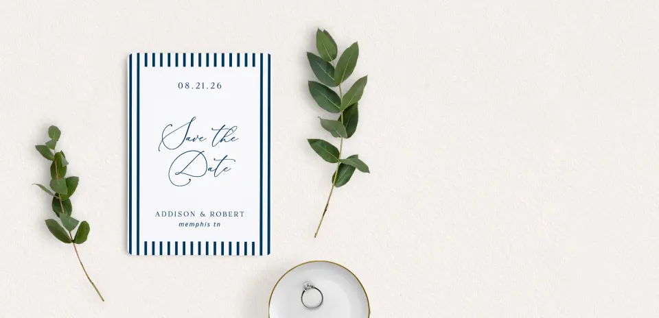 Save the Date Card with Optional Guest Addressing Service