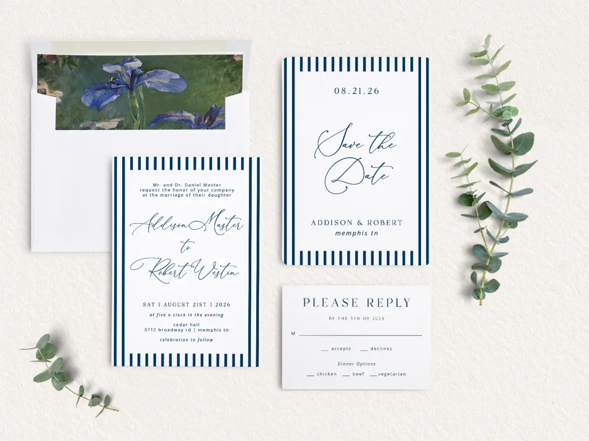 Front of Save the Date Card