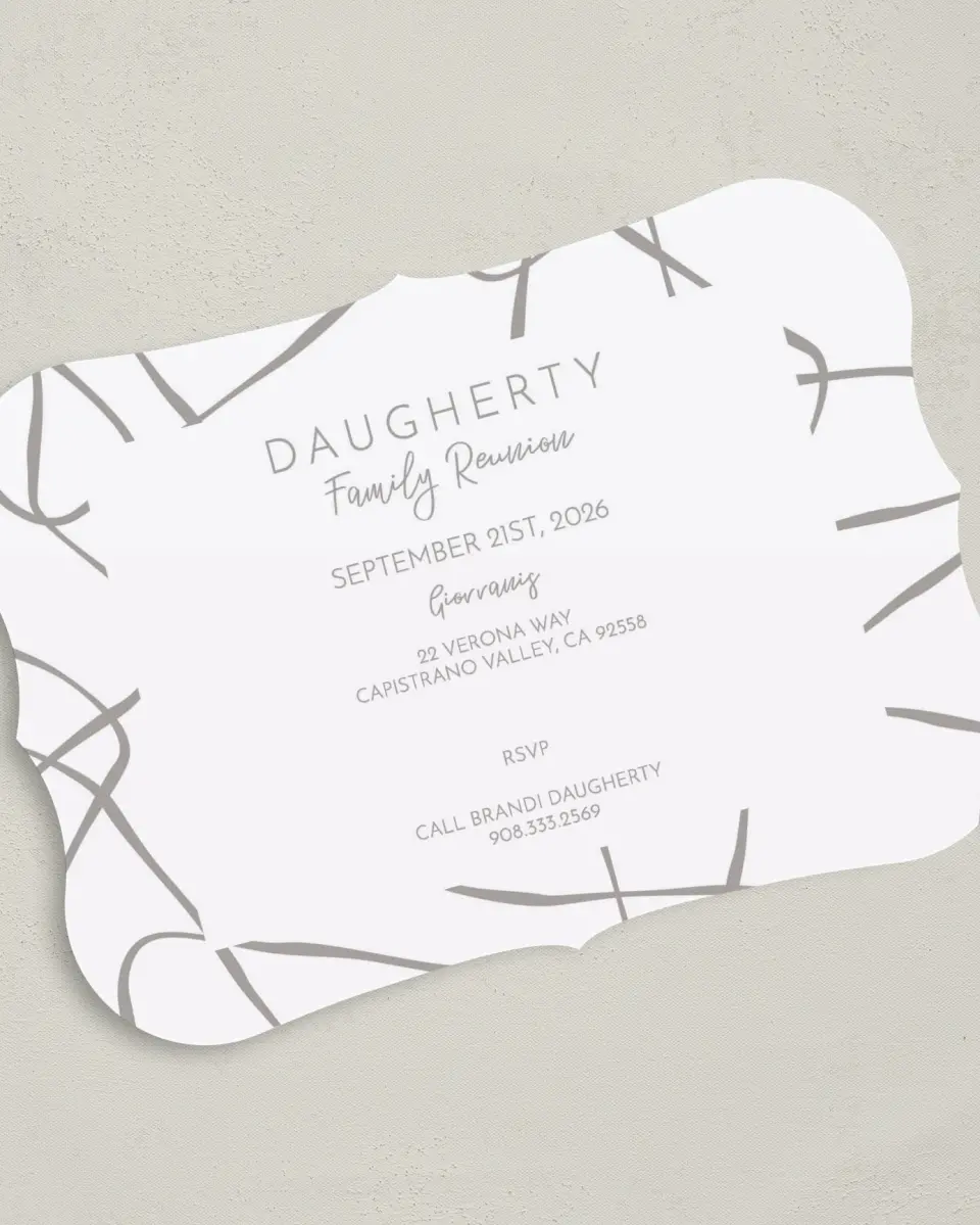 This is a 5" x 7" Family Reunion called Constantly Connected printed in full color on Premium Smooth paper