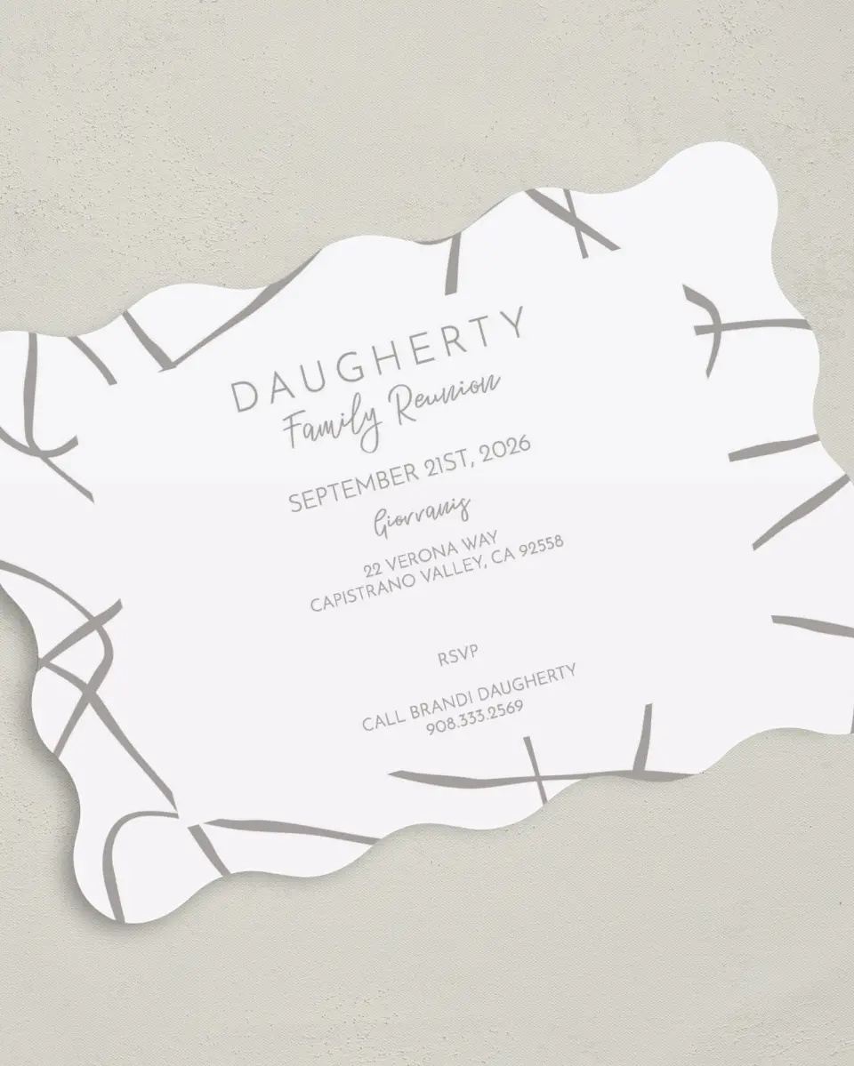 This is a 5" x 7" Family Reunion called Constantly Connected printed in full color on Premium Smooth paper