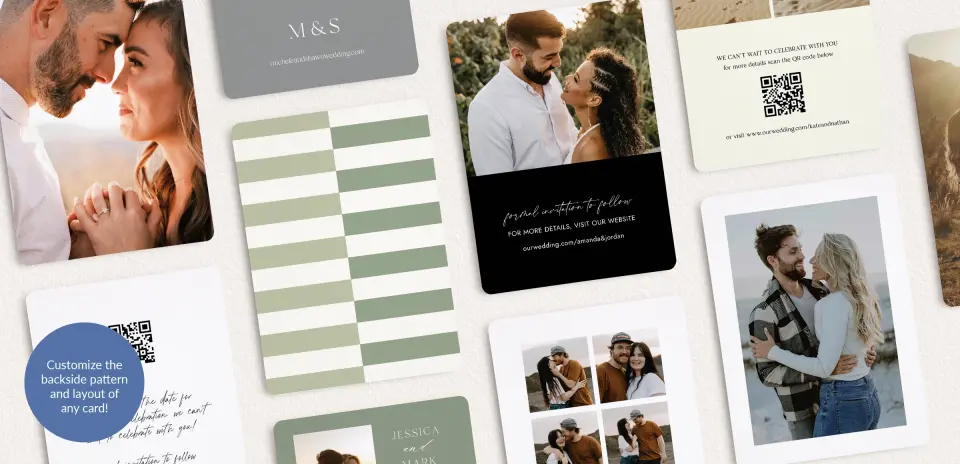 Back of Save the Date Card
