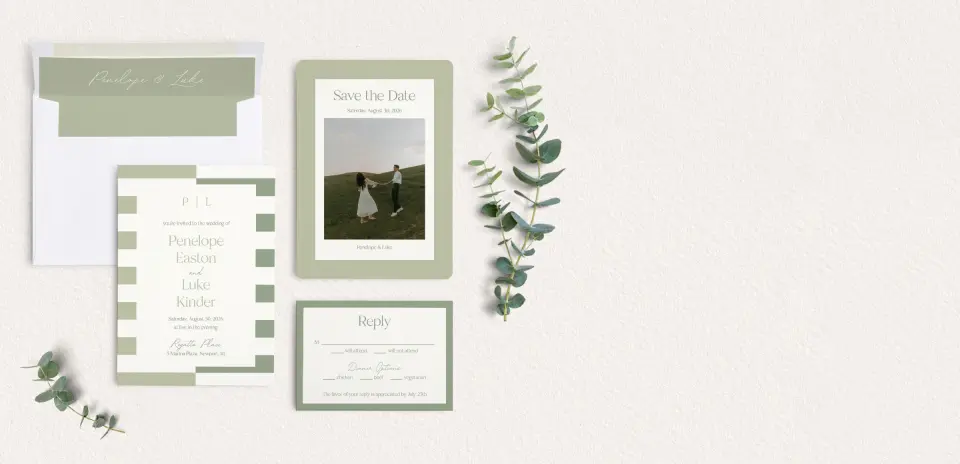 Front of Save the Date Card