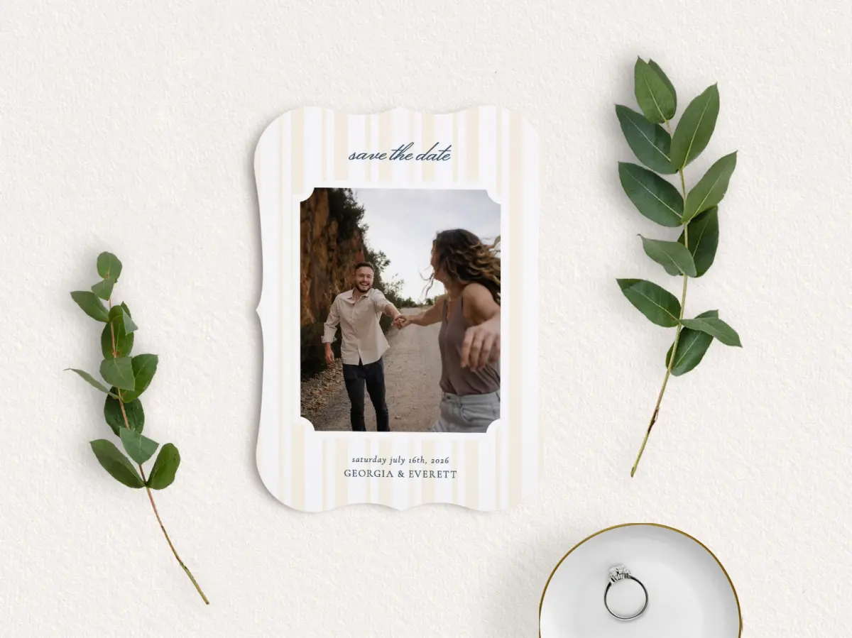 Save the Date Card with Optional Guest Addressing Service