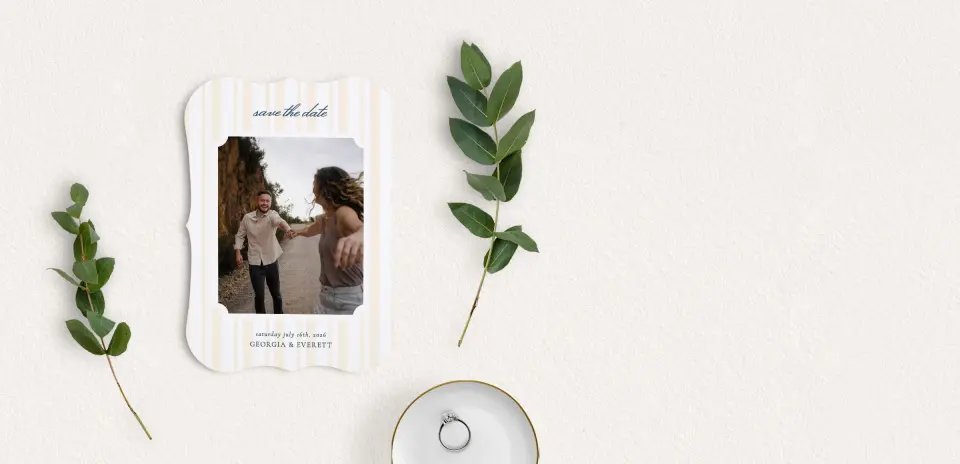 Save the Date Card with Optional Guest Addressing Service