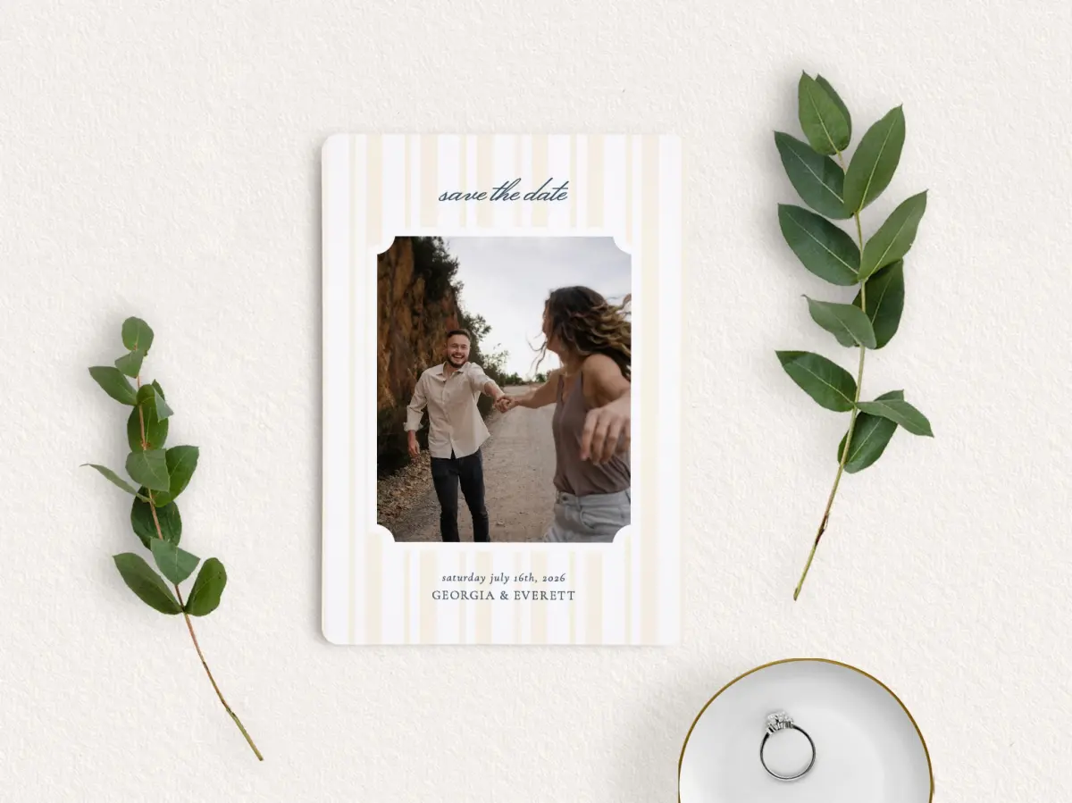 Save the Date Card with Optional Guest Addressing Service