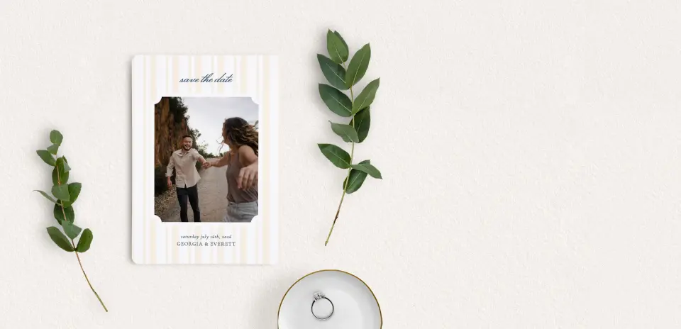 Save the Date Card with Optional Guest Addressing Service