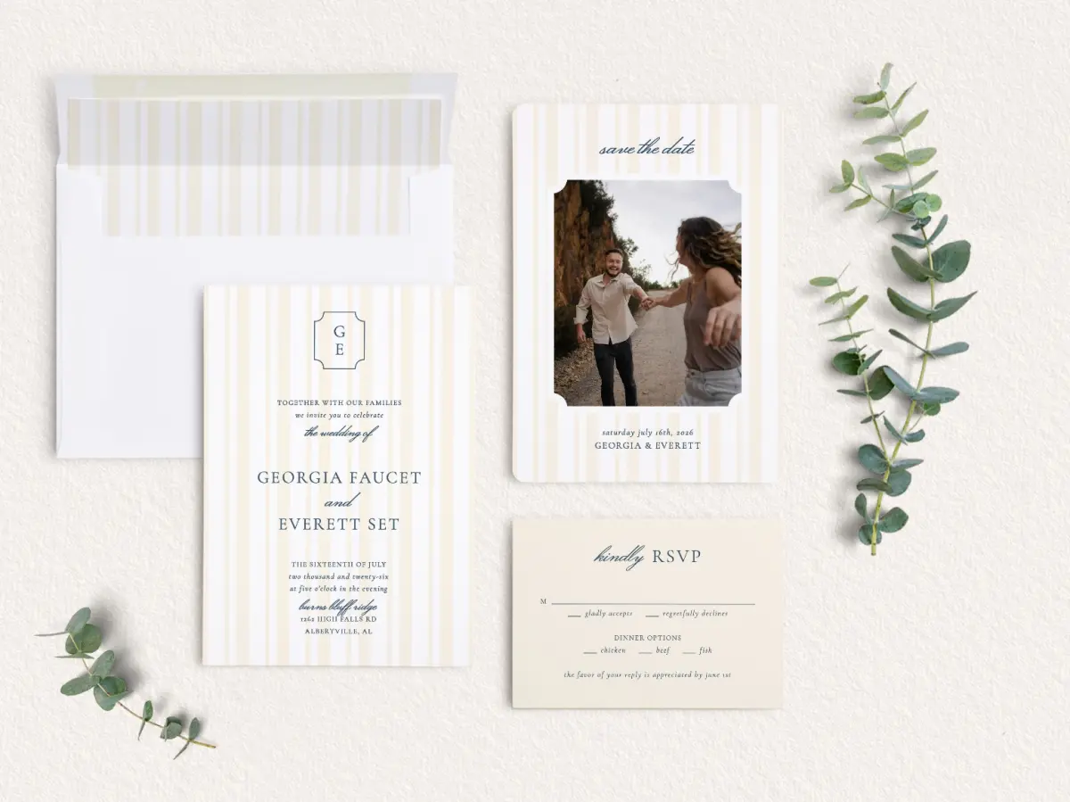 Front of Save the Date Card