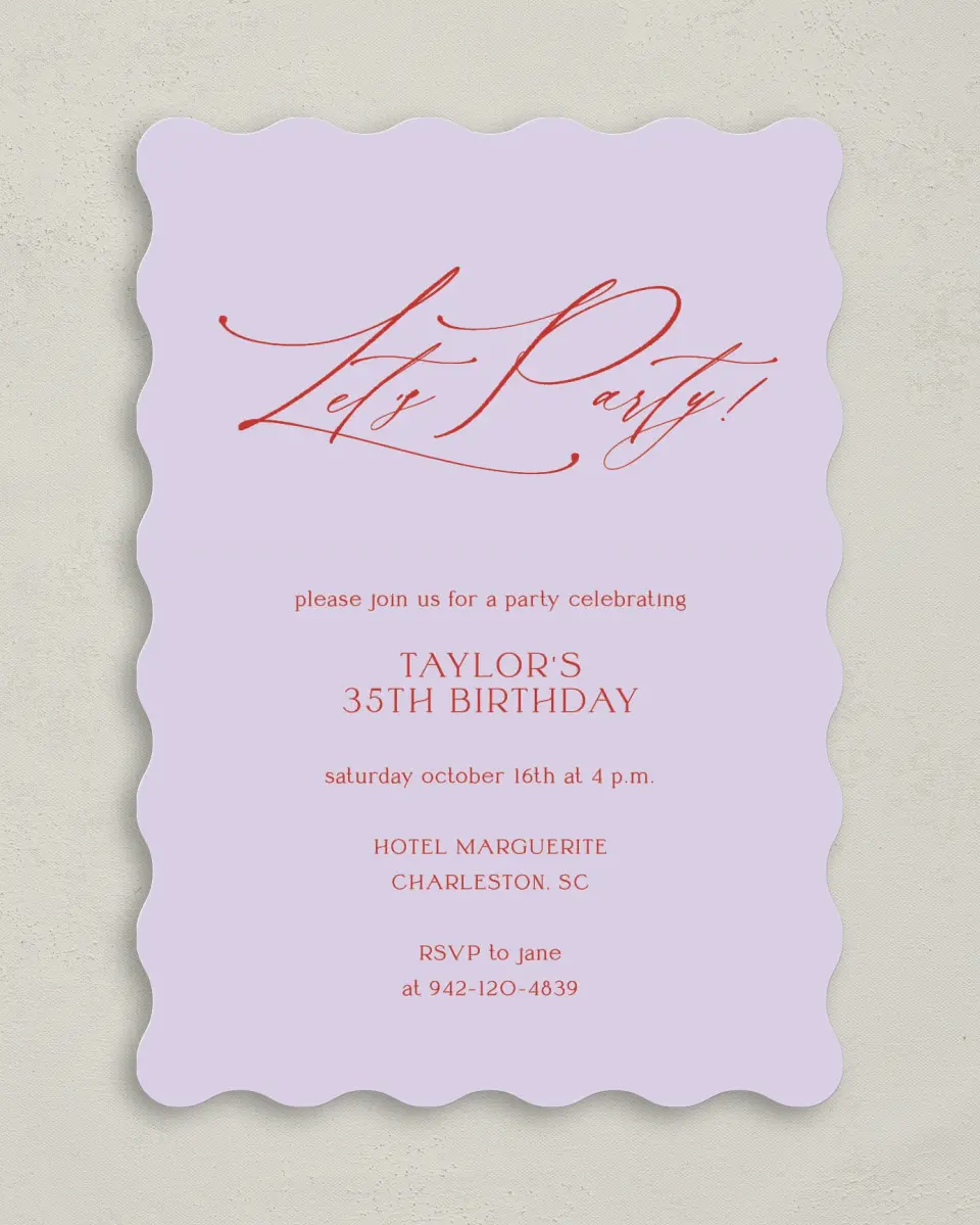 This is a 5" x 7" Birthday Party Invitation called Make a Wish printed in full color on Premium Smooth paper