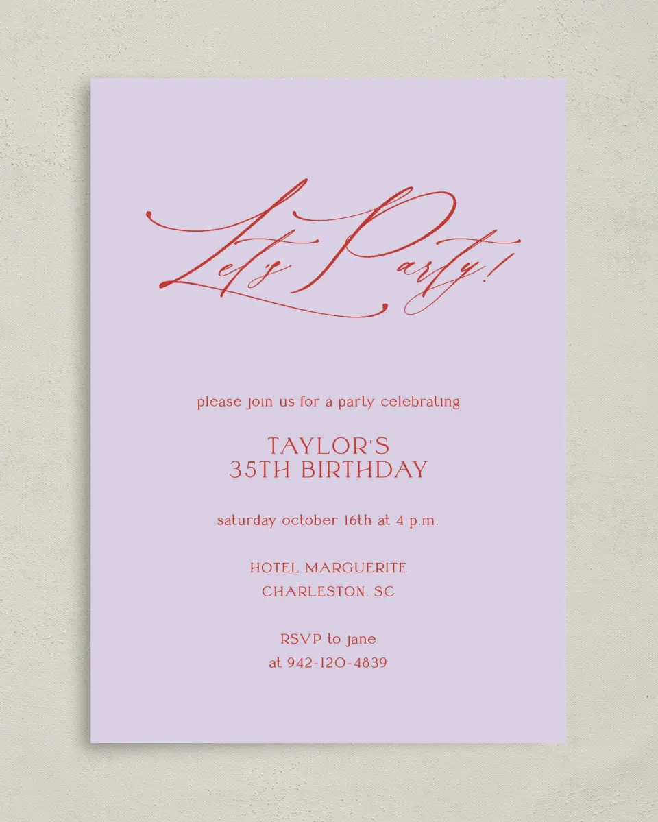 This is a 5" x 7" Birthday Party Invitation called Make a Wish printed in full color on Premium Smooth paper