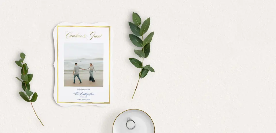 Save the Date Card with Optional Guest Addressing Service