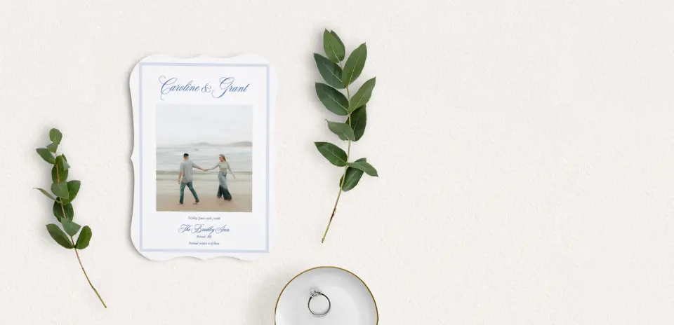 Save the Date Card with Optional Guest Addressing Service