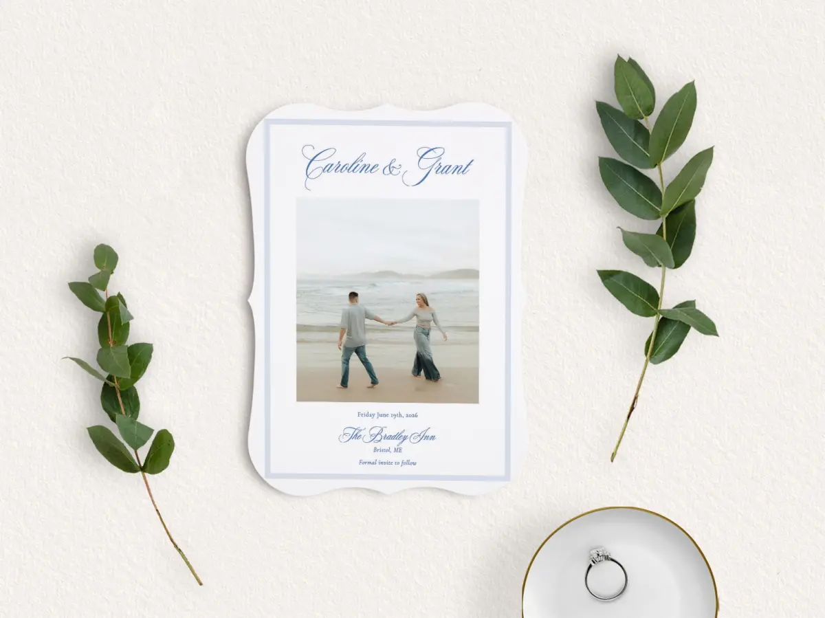 Save the Date Card with Optional Guest Addressing Service