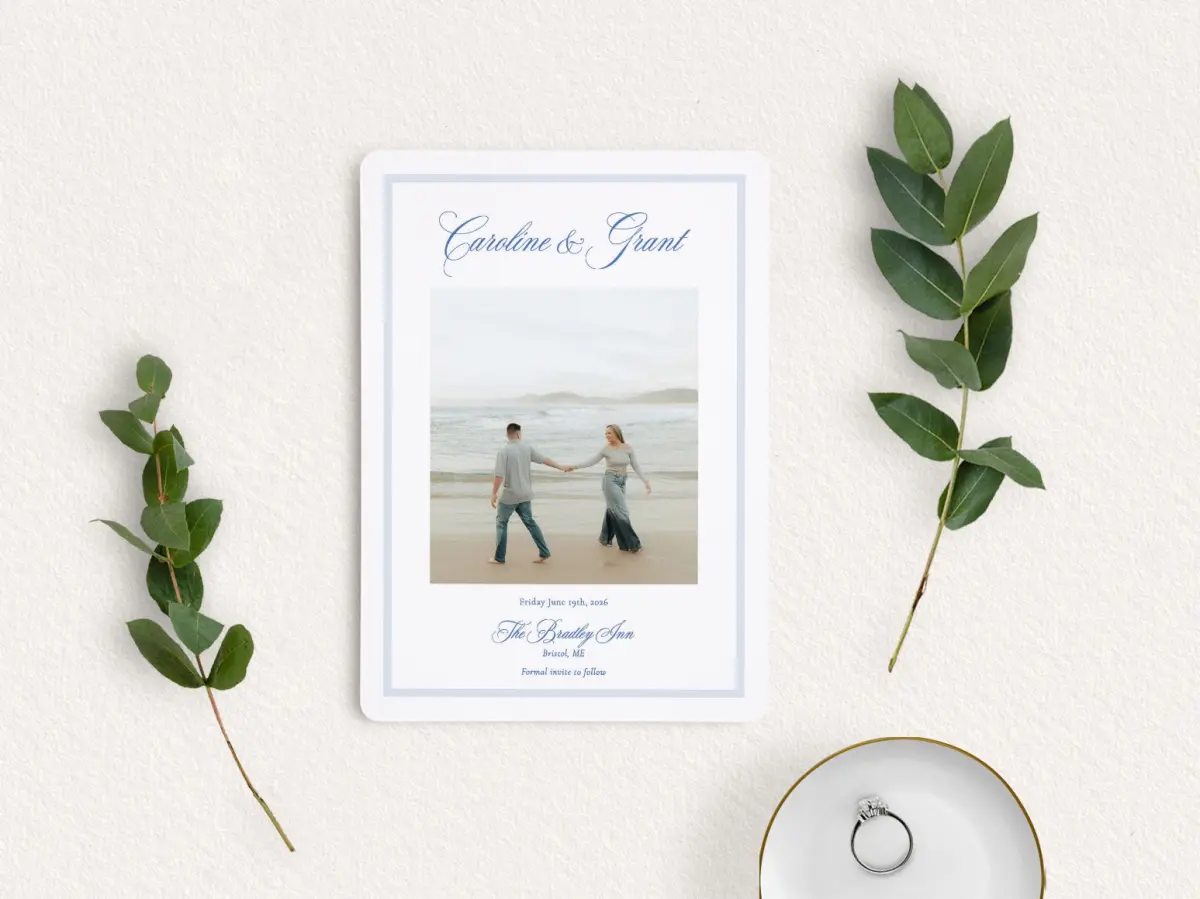 Save the Date Card with Optional Guest Addressing Service