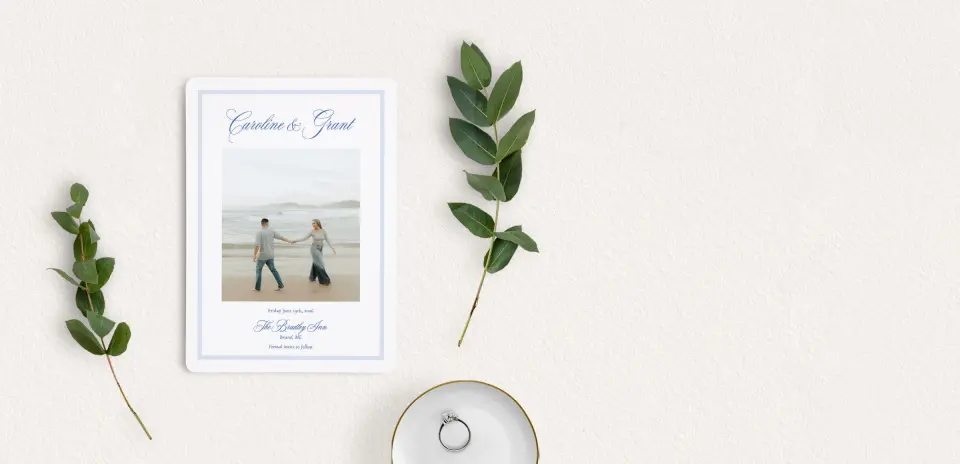 Save the Date Card with Optional Guest Addressing Service