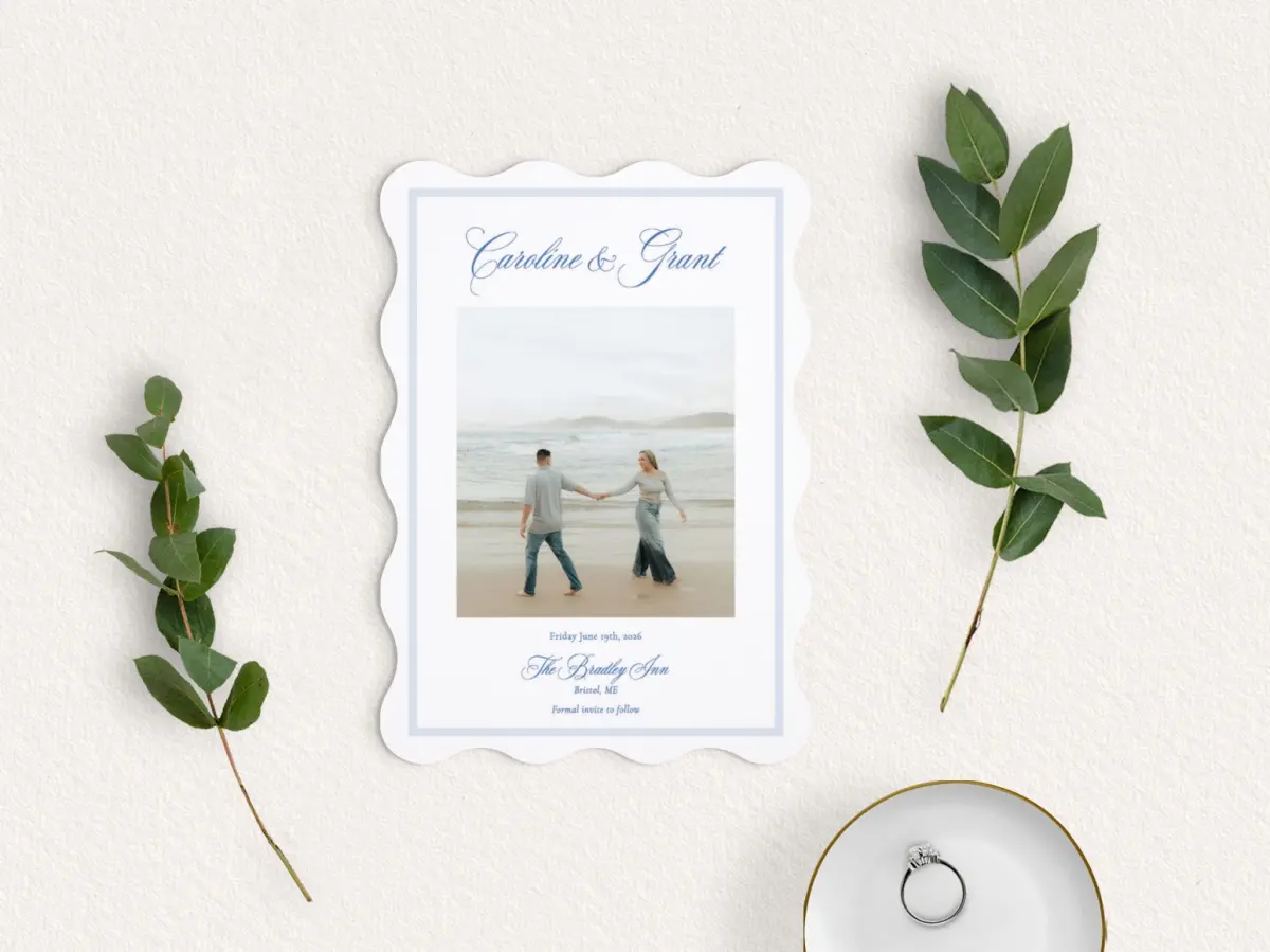 Save the Date Card with Optional Guest Addressing Service