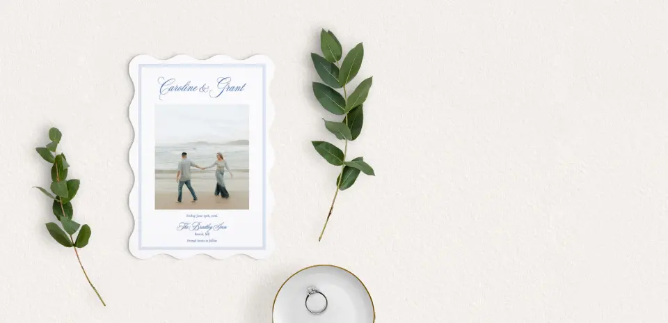 Save the Date Card with Optional Guest Addressing Service