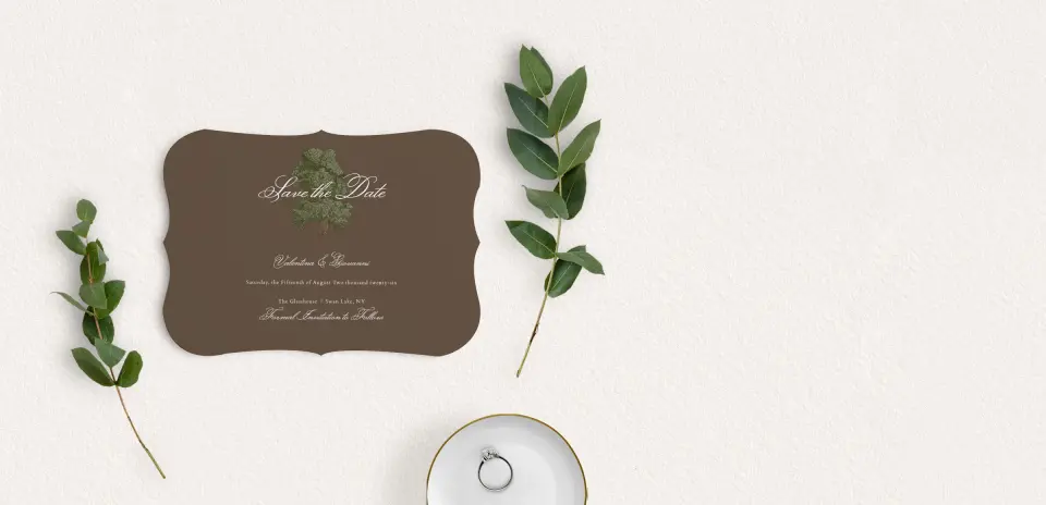 Save the Date Card with Optional Guest Addressing Service