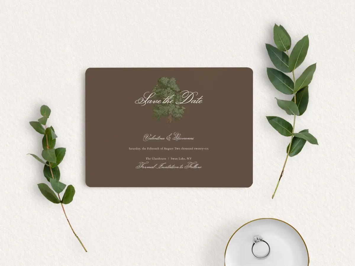 Save the Date Card with Optional Guest Addressing Service