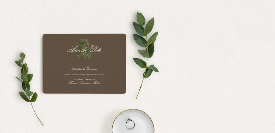 Save the Date Card with Optional Guest Addressing Service