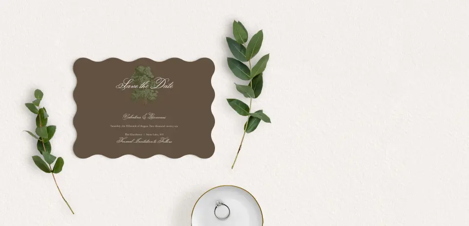 Save the Date Card with Optional Guest Addressing Service