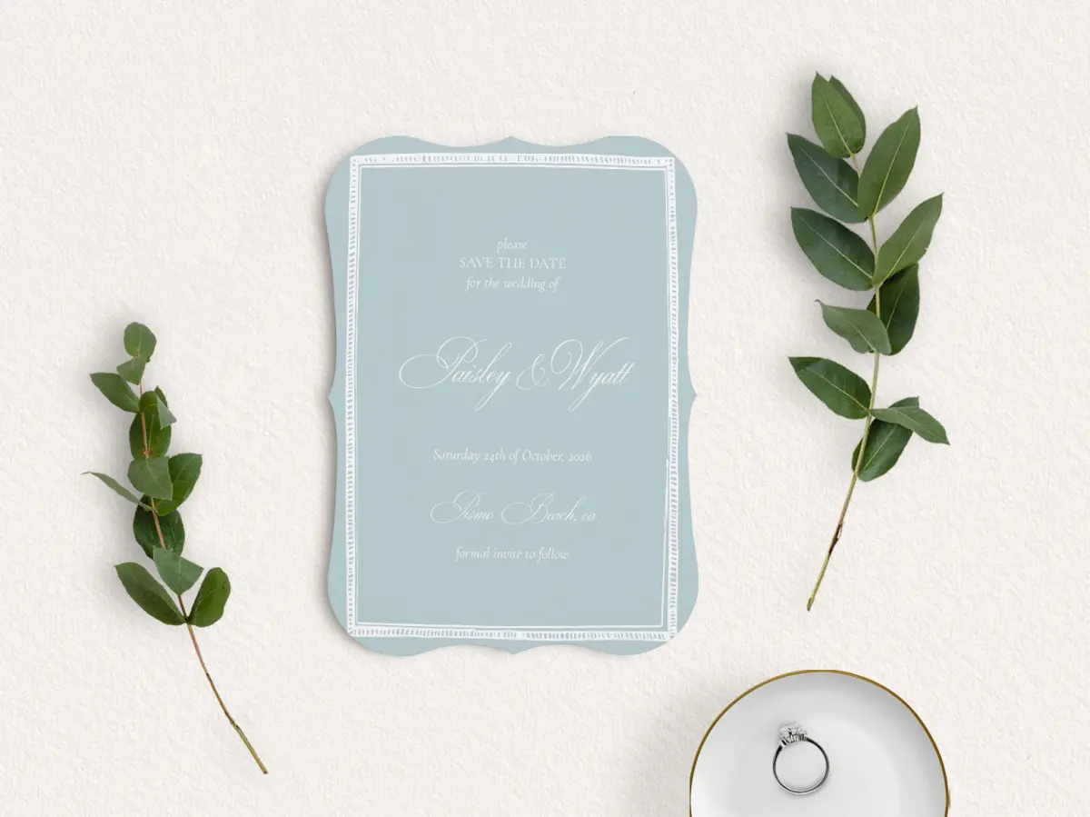 Save the Date Card with Optional Guest Addressing Service