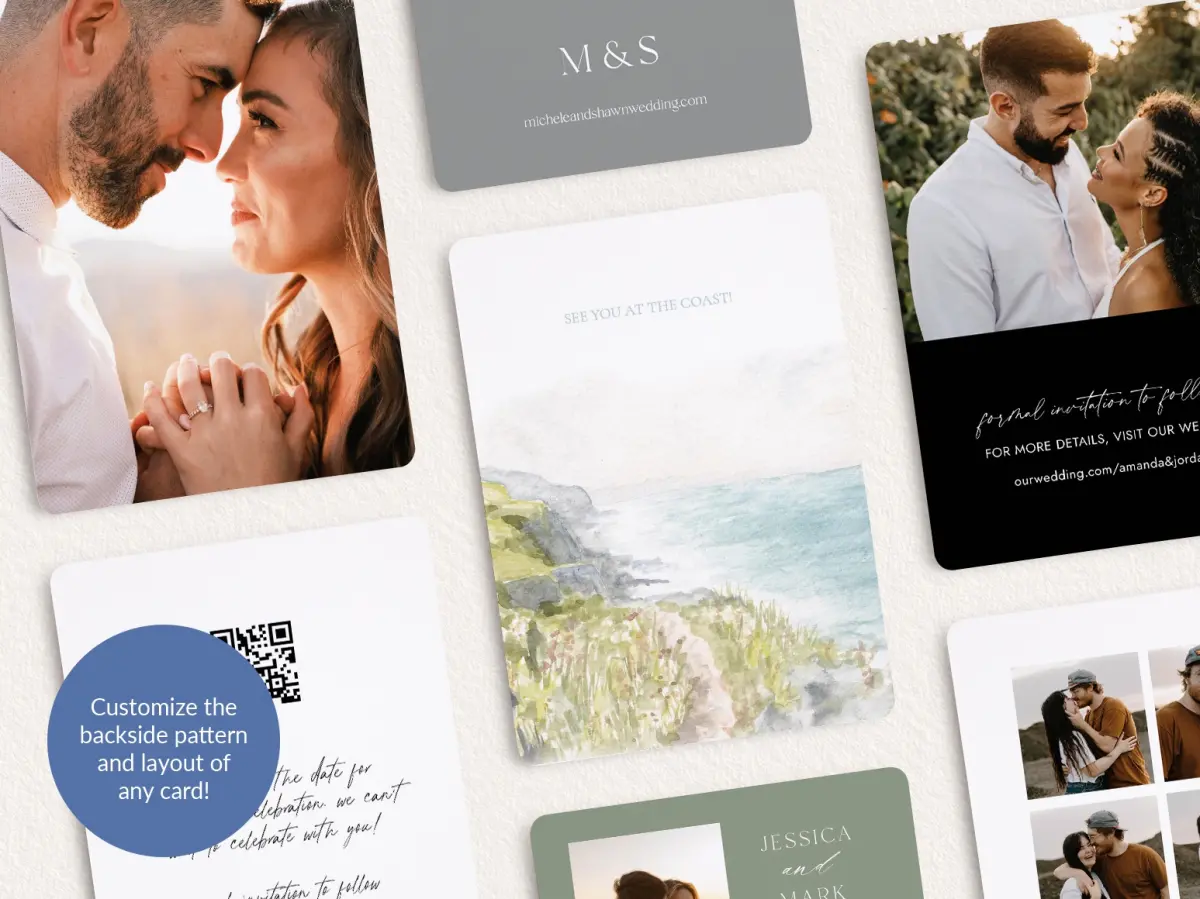 Back of Save the Date Card