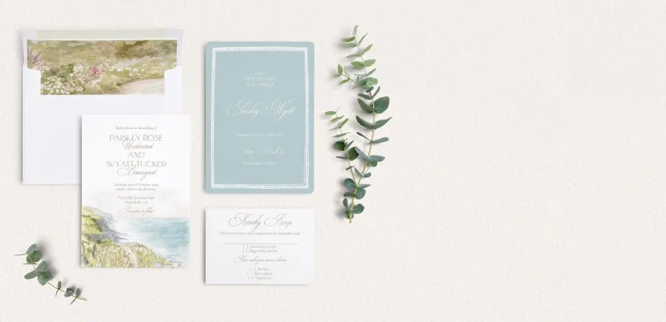 Front of Save the Date Card