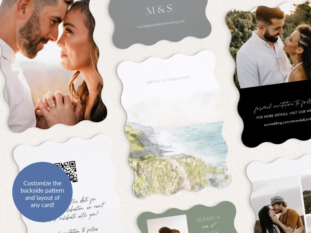 Back of Save the Date Card