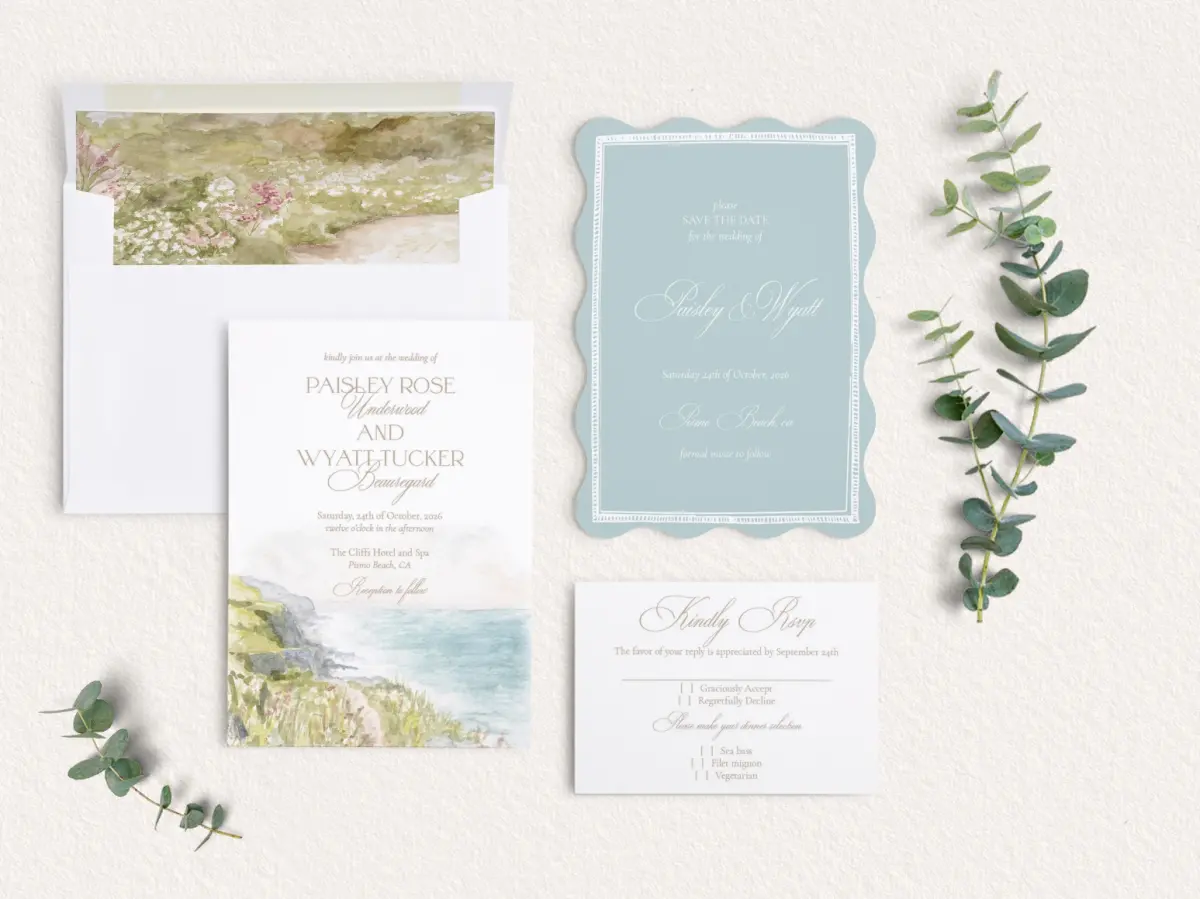 Front of Save the Date Card