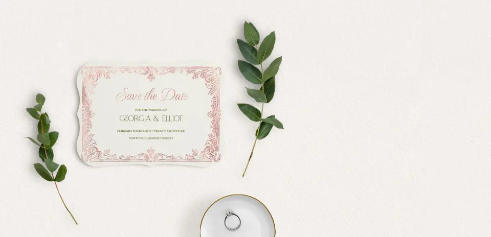Save the Date Card with Optional Guest Addressing Service