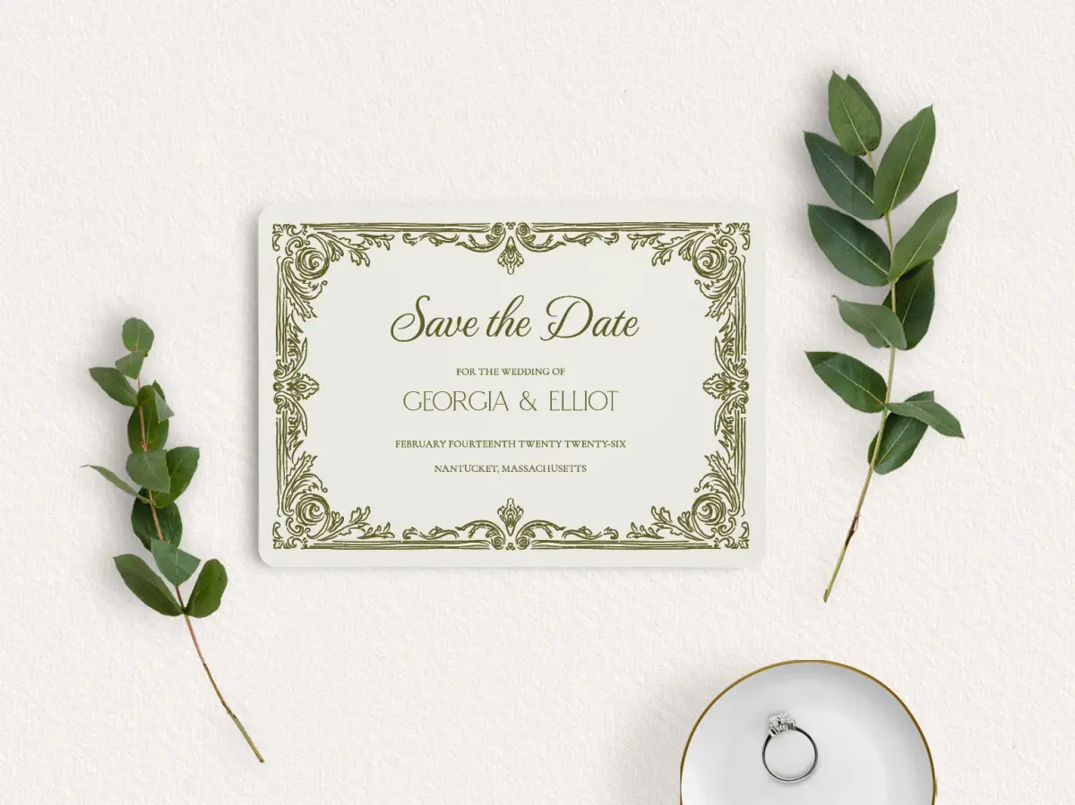 Save the Date Card with Optional Guest Addressing Service