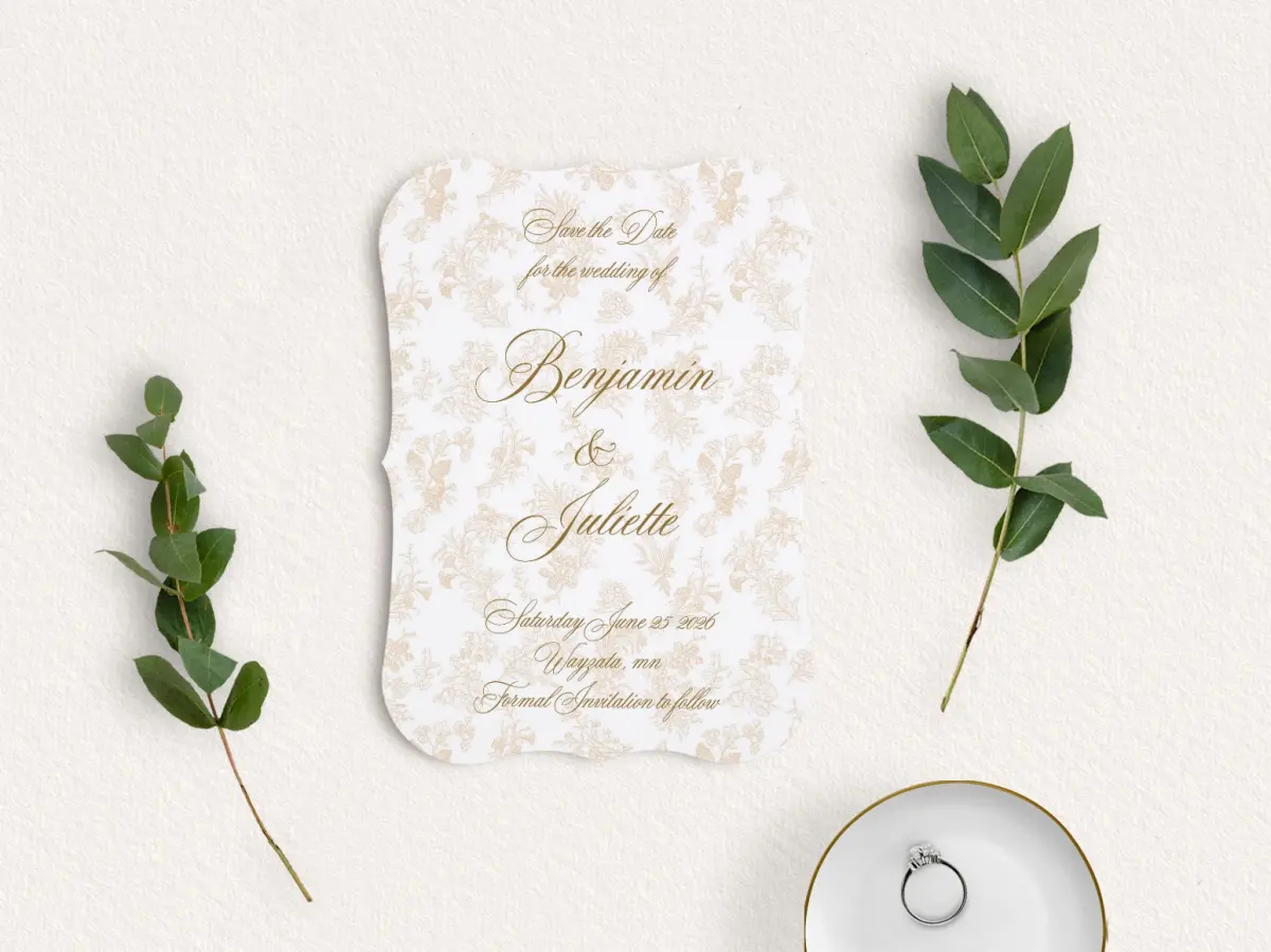 Save the Date Card with Optional Guest Addressing Service