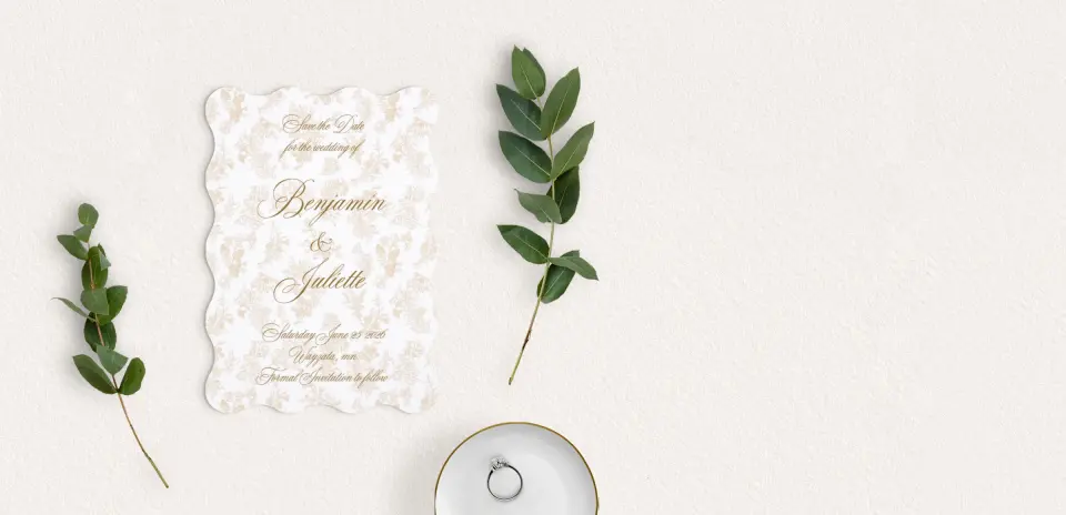 Save the Date Card with Optional Guest Addressing Service