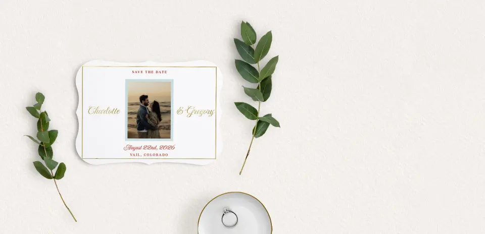 Save the Date Card with Optional Guest Addressing Service