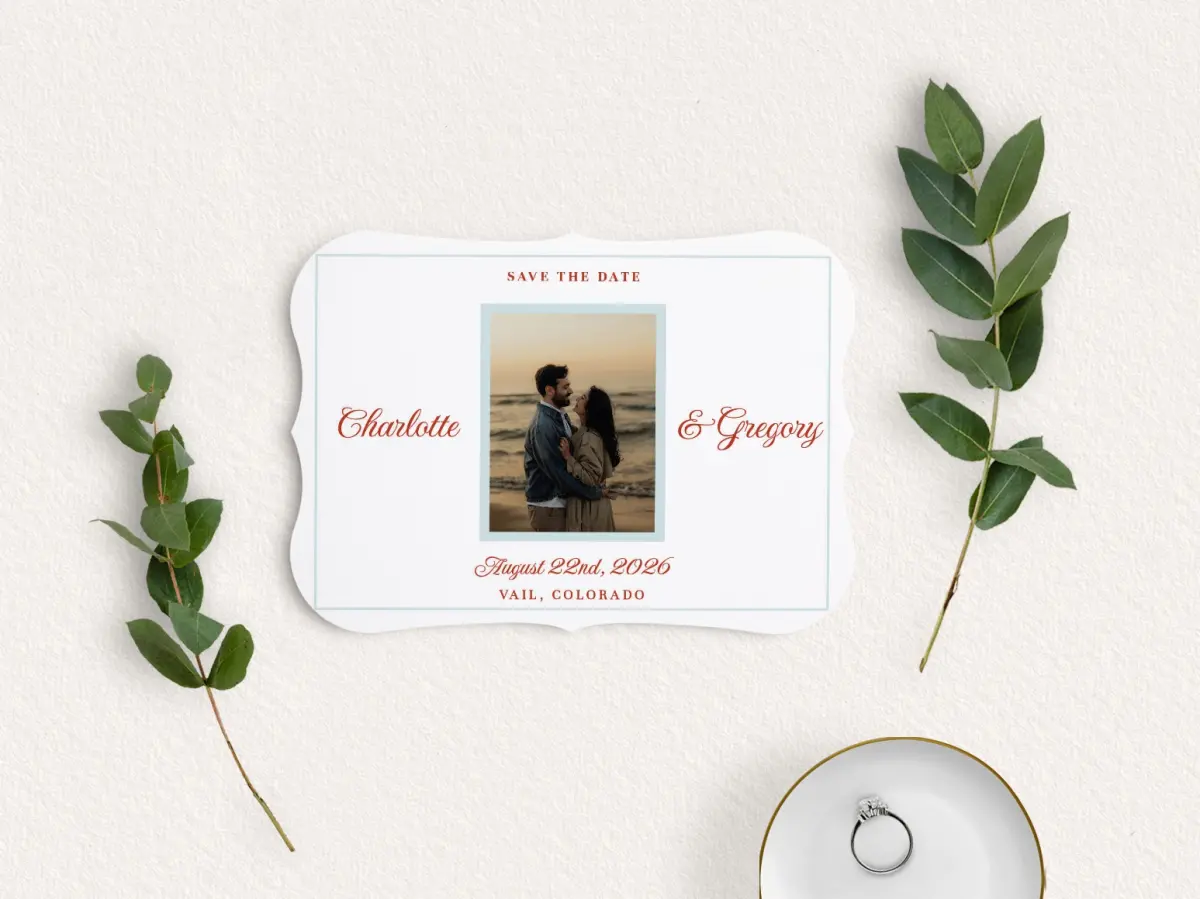 Save the Date Card with Optional Guest Addressing Service